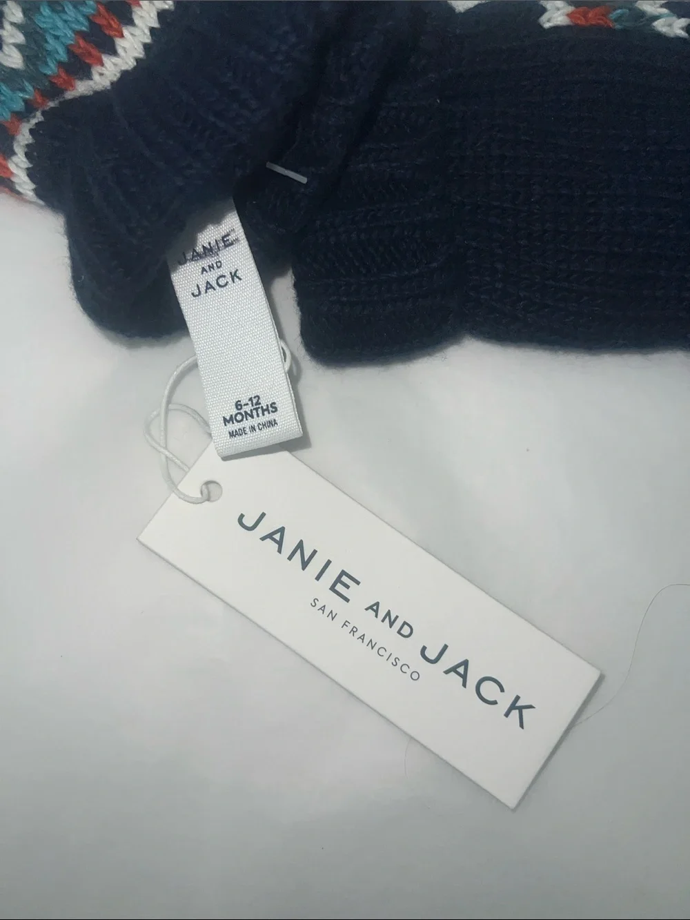 Janie and Jack Fair Isle Mittens, 6-12 Months- NWT -